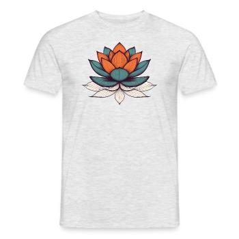 Zen Lotus T-shirt Design for the Soul - Men's T-Shirt - heather grey - Front - AI Model Male 178 dark (178cm)