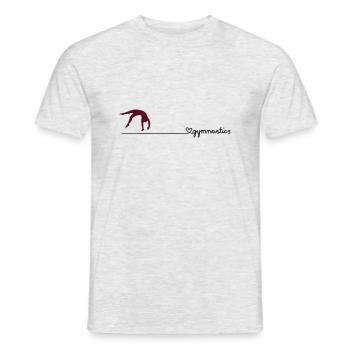 love gymnastics - Männer T-Shirt - Grau meliert - Vorne - AI Model Male 178 dark (178cm)