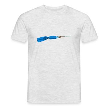 Feu d'artifice Pyro Trueno Petardo Blue - T-shirt homme - gris chiné - Devant - AI Model Male 178 dark (178cm)