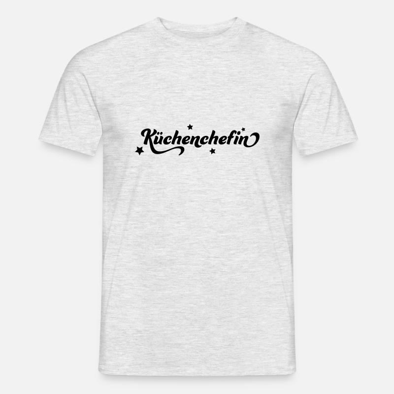 Küchenchefin - Männer T-Shirt - Grau meliert