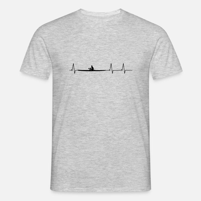 EKG-roning - T-shirt til herrer - grå meleret