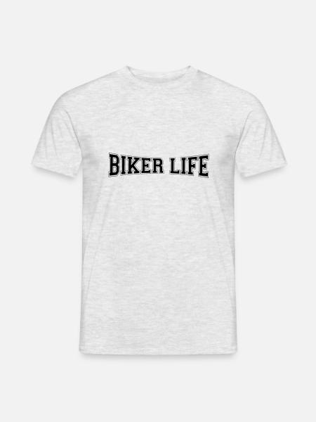 Biker Life - Männer T-Shirt - Grau meliert