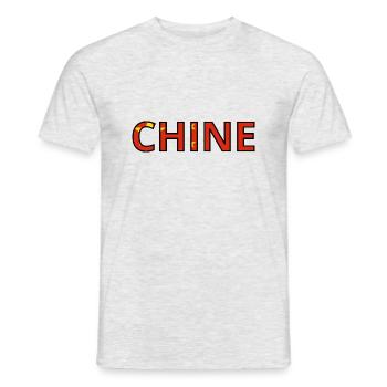 Drapeau Chine - T-shirt homme - gris chiné - Devant - AI Model Male 178 dark (178cm)
