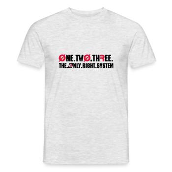 Right System - Männer T-Shirt - Grau meliert - Vorne - AI Model Male 178 dark (178cm)