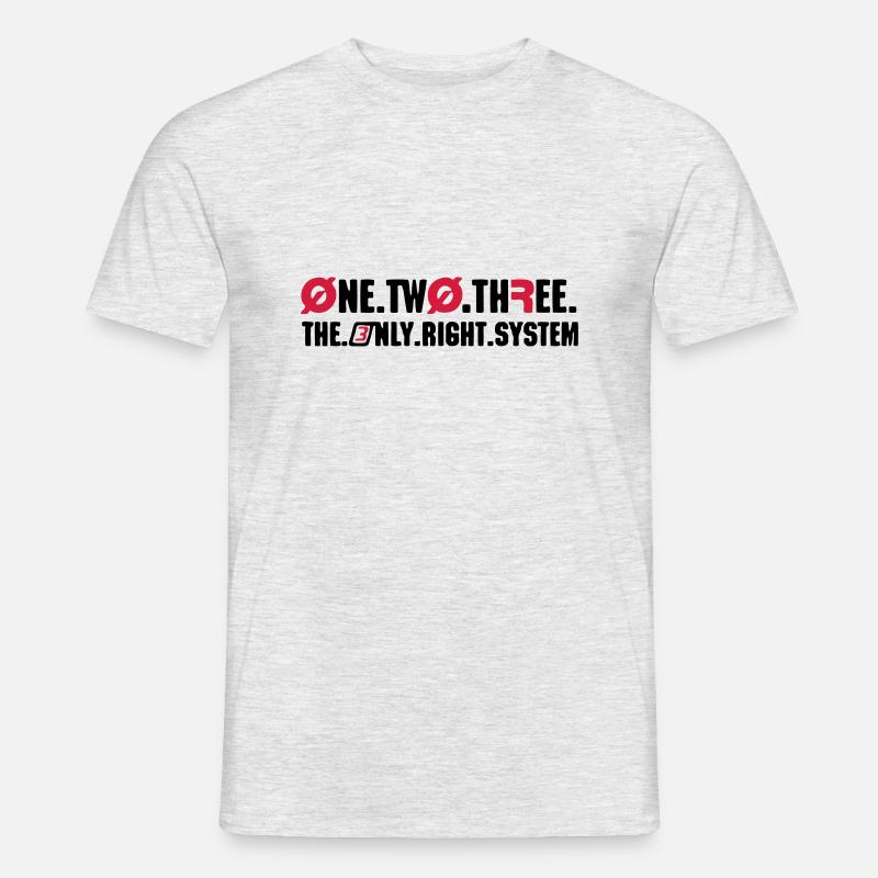 Right System - Männer T-Shirt - Grau meliert