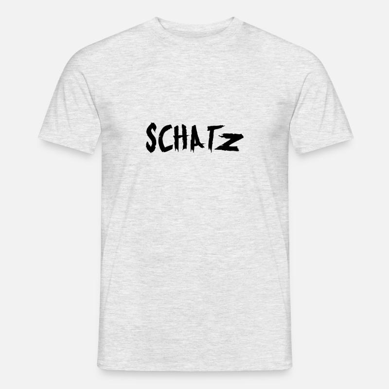 Schatz - Männer T-Shirt - Grau meliert