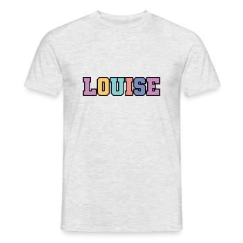 Nom - Louise - T-shirt homme - gris chiné - Devant - AI Model Male 178 dark (178cm)