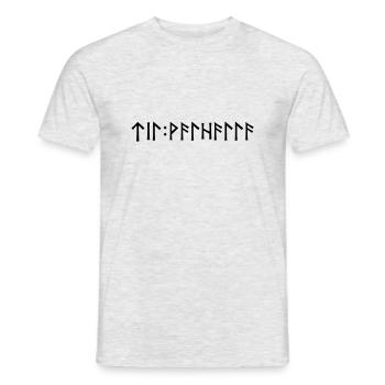 Til Valhalla - Men's T-Shirt - heather grey - Front - AI Model Male 178 dark (178cm)