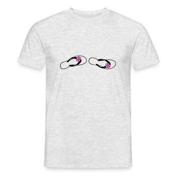 Flip Flop - Männer T-Shirt - Grau meliert - Vorne - AI Model Male 178 dark (178cm)