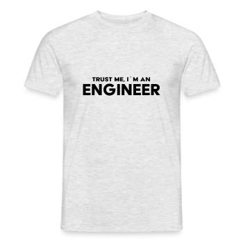 trust me, I´m an engineer - Men's T-Shirt - heather grey - Front - AI Model Male 178 dark (178cm)