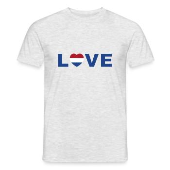 Amour Pays-Bas Cœur - T-shirt homme - gris chiné - Devant - AI Model Male 178 dark (178cm)