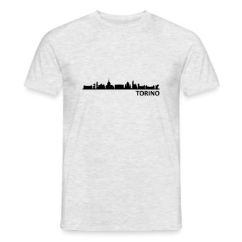 TURIN Torino Italie Skyline Ville - T-shirt homme - gris chiné - Devant - AI Model Male 178 dark (178cm)