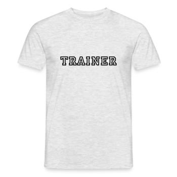 Trainer - Männer T-Shirt - Grau meliert - Vorne - AI Model Male 178 dark (178cm)