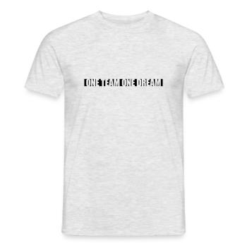 Slogan Une équipe - T-shirt homme - gris chiné - Devant - AI Model Male 178 dark (178cm)
