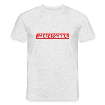 Leberkassemmel - Bayerisch - Männer T-Shirt - Grau meliert - Vorne - AI Model Male 178 dark (178cm)