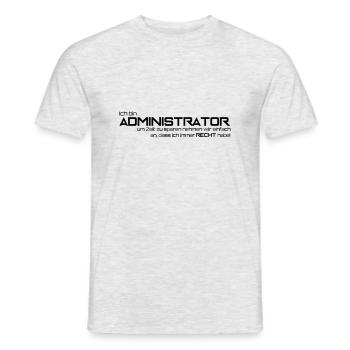 administrator - Men's T-Shirt - heather grey - Front - AI Model Male 178 dark (178cm)