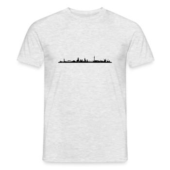 Skyline - Duisburg - Männer T-Shirt - Grau meliert - Vorne - AI Model Male 178 dark (178cm)