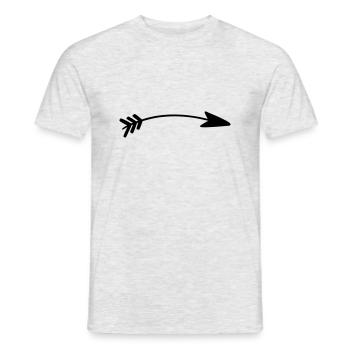pfeil - Männer T-Shirt - Grau meliert - Vorne - AI Model Male 178 dark (178cm)