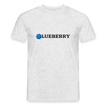 Blueberry funny Blaubeere Design - Men's T-Shirt - heather grey - Front - AI Model Male 178 dark (178cm)
