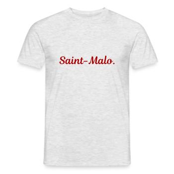 Saint-Malo - T-shirt homme - gris chiné - Devant - AI Model Male 178 dark (178cm)