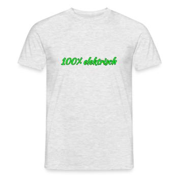 100 elektrisch - Männer T-Shirt - Grau meliert - Vorne - AI Model Male 178 dark (178cm)
