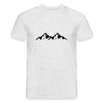 mountains - Männer T-Shirt - Grau meliert - Vorne - AI Model Male 178 dark (178cm)