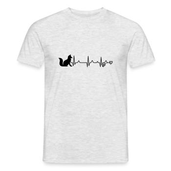 Fuchs - Männer T-Shirt - Grau meliert - Vorne - AI Model Male 178 dark (178cm)
