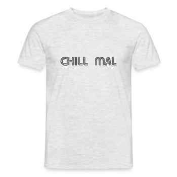 Chillen - Chill - Locker - Easy - Männer T-Shirt - Grau meliert - Vorne - AI Model Male 178 dark (178cm)