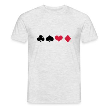 Kreuz Pik Herz Ass - Männer T-Shirt - Grau meliert - Vorne - AI Model Male 178 dark (178cm)