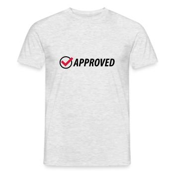approved__f2 - Männer T-Shirt - Grau meliert - Vorne - AI Model Male 178 dark (178cm)
