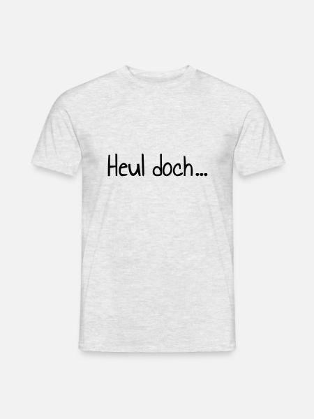 heul doch ... - mimimi - Männer T-Shirt - Grau meliert