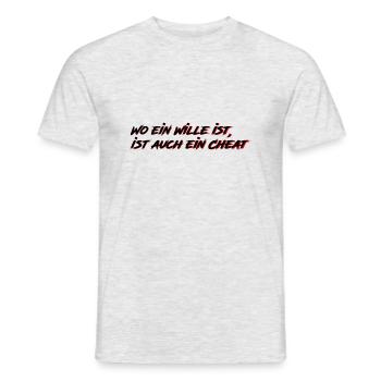 Gaming Srüche - Männer T-Shirt - Grau meliert - Vorne - AI Model Male 178 dark (178cm)