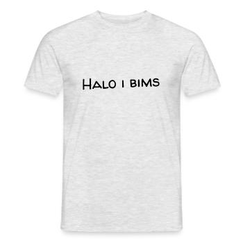 Halo i bims. - Männer T-Shirt - Grau meliert - Vorne - AI Model Male 178 dark (178cm)