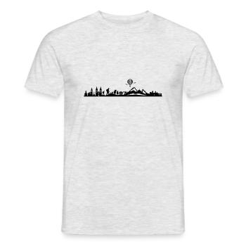 Skyline - Berchtesgaden - Männer T-Shirt - Grau meliert - Vorne - AI Model Male 178 dark (178cm)