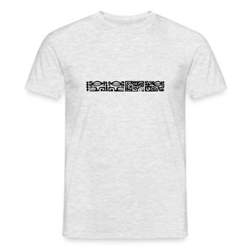logo maori34 noir - T-shirt homme - gris chiné - Devant - AI Model Male 178 dark (178cm)
