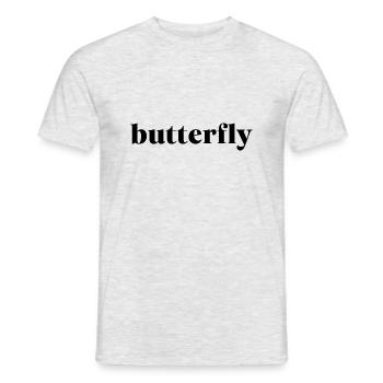 Butterfly - T-shirt homme - gris chiné - Devant - AI Model Male 178 dark (178cm)