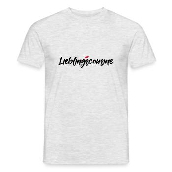 Lieblingscousine beste Cousine Spruch Geschenk - Männer T-Shirt - Grau meliert - Vorne - AI Model Male 178 dark (178cm)