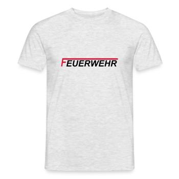 Feuerwehr langes F 2 farbig - Männer T-Shirt - Grau meliert - Vorne - AI Model Male 178 dark (178cm)