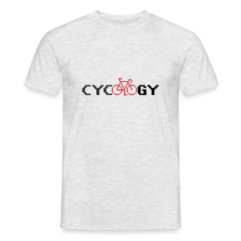 BICYCLE PIXEL ART - Men's T-Shirt - heather grey - Front - AI Model Male 178 dark (178cm)