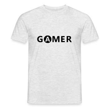 Game Gaming PC - Men's T-Shirt - heather grey - Front - AI Model Male 178 dark (178cm)