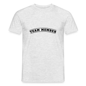 Team Member - Men's T-Shirt - heather grey - Front - AI Model Male 178 dark (178cm)