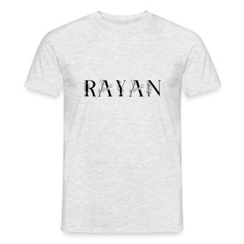 Nom - Rayan - T-shirt homme - gris chiné - Devant - AI Model Male 178 dark (178cm)