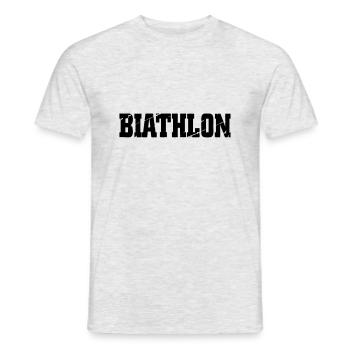 Biathlon - Men's T-Shirt - heather grey - Front - AI Model Male 178 dark (178cm)
