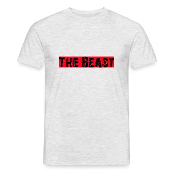 La Bête, Monstre, Lettrage - T-shirt homme - gris chiné - Devant - AI Model Male 178 dark (178cm)