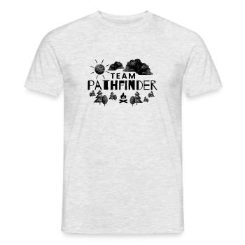 Team Pathfinder Natur Design im Wald - Männer T-Shirt - Grau meliert - Vorne - AI Model Male 178 dark (178cm)