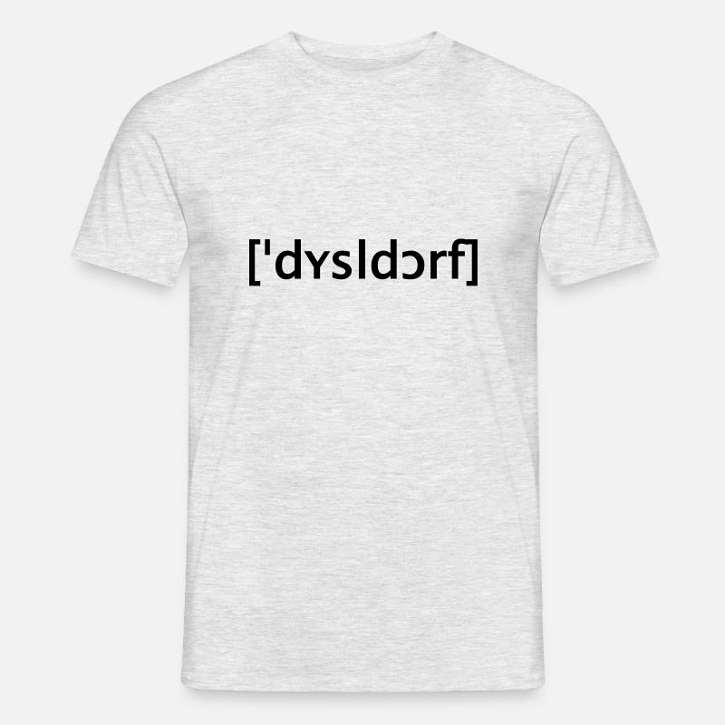 düsseldorf lautschrift - Männer T-Shirt - Grau meliert