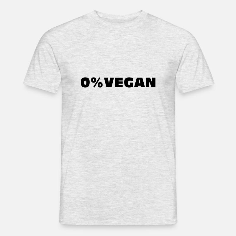 vegan - Männer T-Shirt - Grau meliert