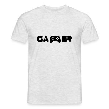 Gamer - Männer T-Shirt - Grau meliert - Vorne - AI Model Male 178 dark (178cm)