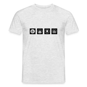 Bitcoin Trading Crypto Stocks - T-shirt homme - gris chiné - Devant - AI Model Male 178 dark (178cm)