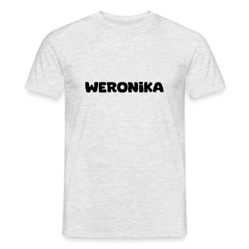 Name - Weronika - Men's T-Shirt - heather grey - Front - AI Model Male 178 dark (178cm)